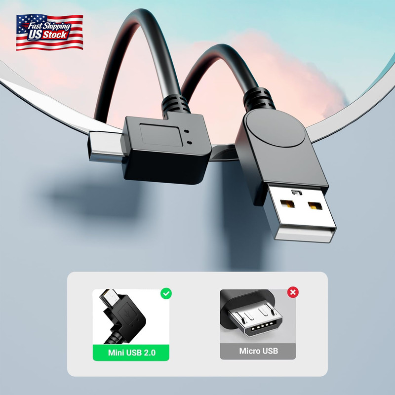 Eanetf Mini USB Cable, 90 Degree USB 2.0 a to Mini B USB Cable,Right Angle USB 2 gallery
