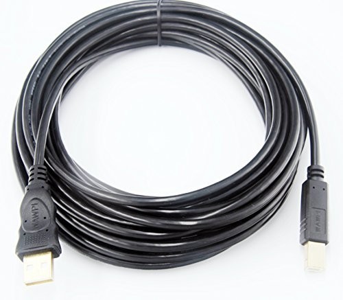25 ft USB 2.0 Printer Cable A-Male to B-Male Cord for Scanner Gold-Plated gallery