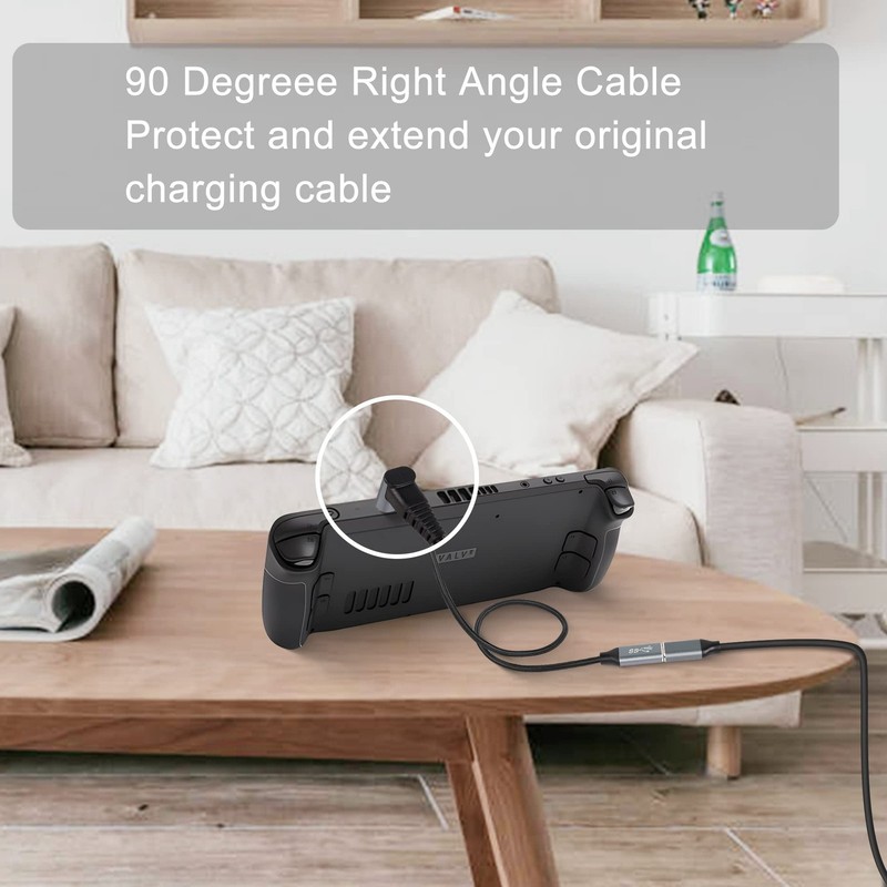 2M Right Angle USB C Extension Cable,90 Degree 10Gbps PD 100W USB3.1 Gen2 Mal... gallery