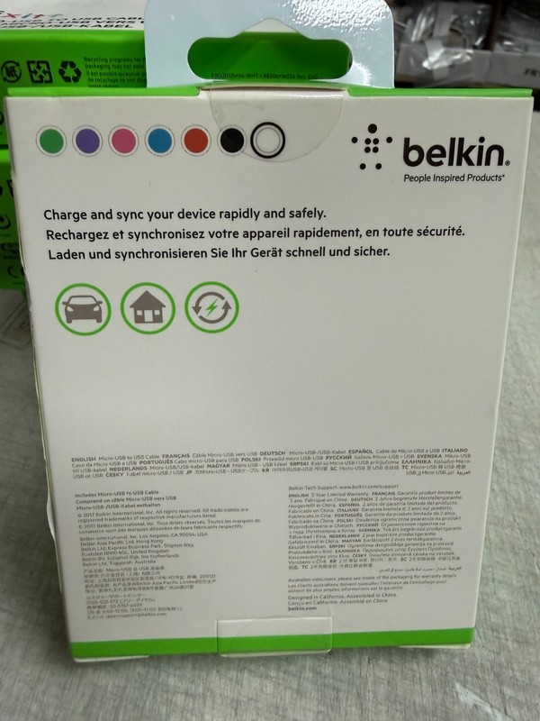 Belkin Mixit Up Micro-USB to USB-A Charge & Sync Cable (4ft / 1.2M) – White gallery