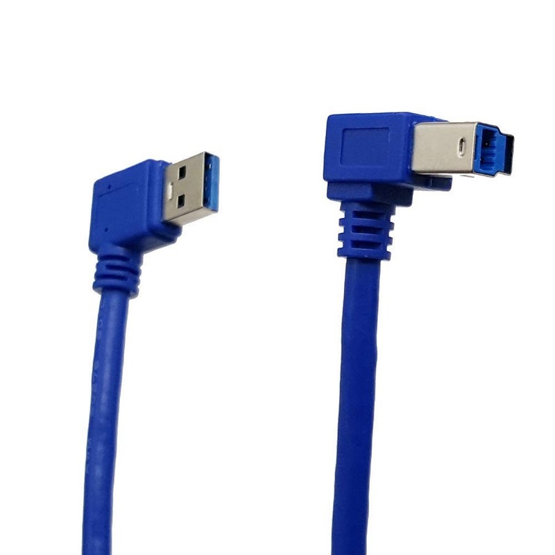 Angled USB 3.0 Printer Cable 2Pack 1 ft / 30cm SuperSpeed USB 3.0 A Male Plug... gallery