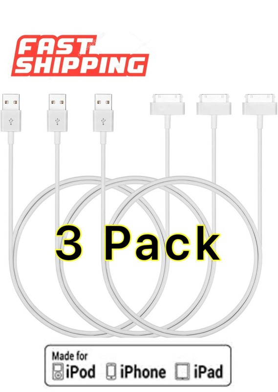 100Pack 30 pin USB Charging DataSync Cable Cord for iPad 1/2/3 iPod Nano 1-6 LOT gallery