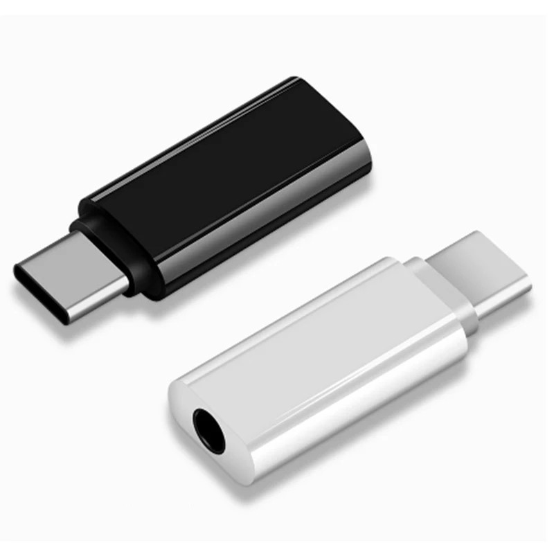 2 Pack USB-C Type C Adapter Port to 3.5MM Aux Audio Jack Earphone Headphone Car gallery
