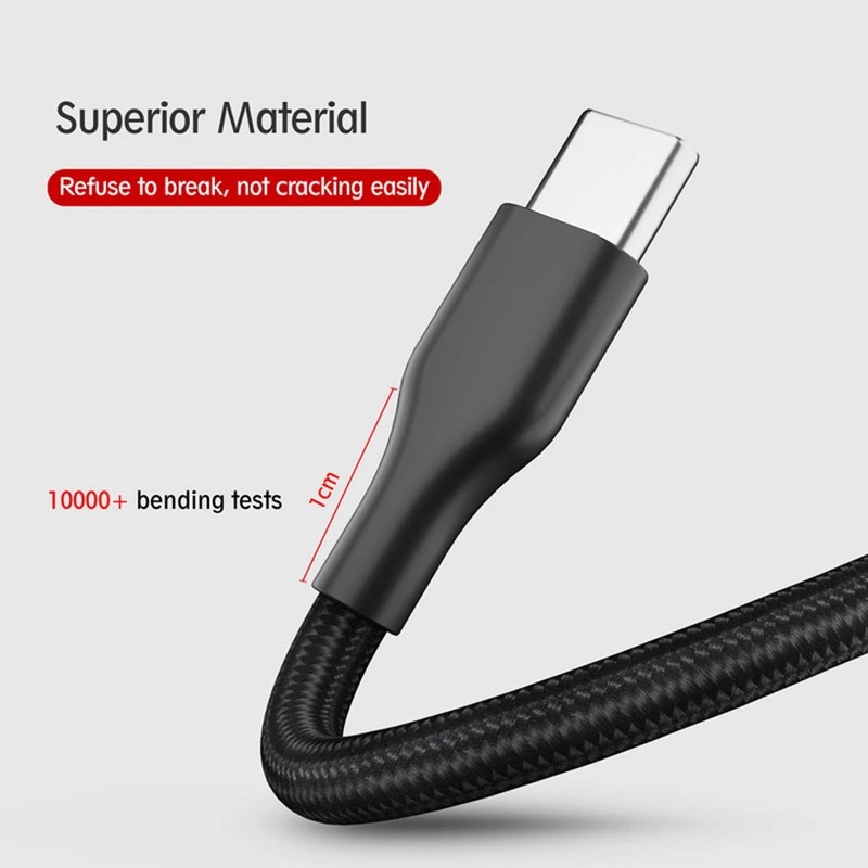 Samsung iPhone 3A USB Type C 2M charging cable Galaxy S9 S8 Plus S10 Huawei gallery