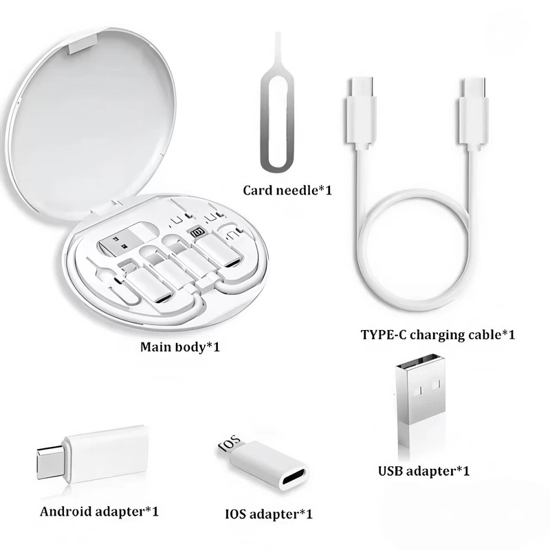 4-Port USB C Cable Kit Multi Adapter Converter Box Charging Data Transfer Case gallery