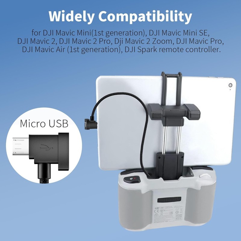 Micro USB to USB C OTG Cable 0.6 FT-2 Pack, 90 Degree Remote Controller Data Cor gallery