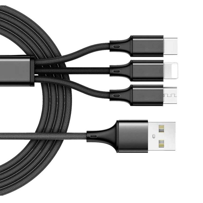 For Galaxy A03S Power Cord 3-in-1 USB Cable Charging Wire USB-C Sync