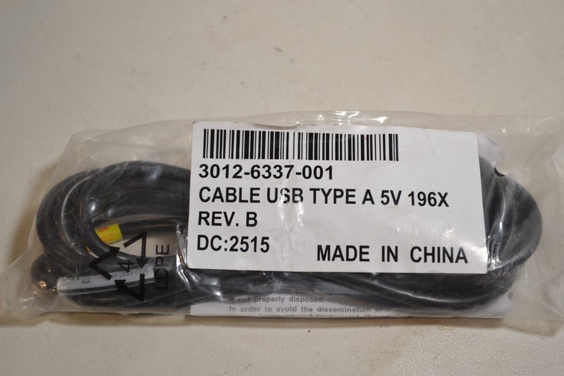 Cable USB Type A 5V 196X Rev B 3012-6337-001