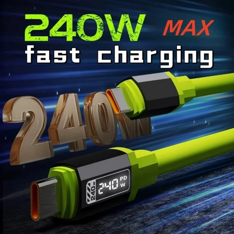 240W USB Cable Mobile Phone Fast Charge Type-C Cable Quick Data Wire for Iphone gallery