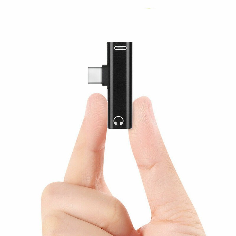 2 In 1 USB Type C to 3.5mm Headphone Charger Audio Jack Samsung S22 S23 Google