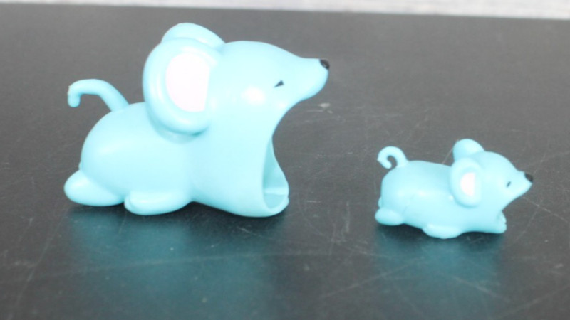 Animal Bite Blue Mouse Mice USB Charger Cable Phone Cord Protector Cartoon