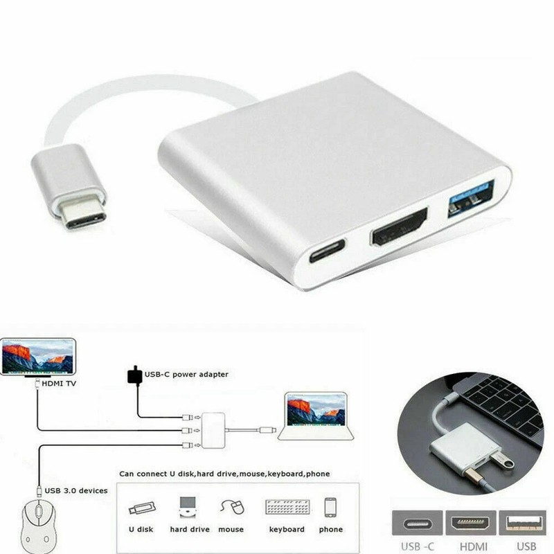 USB Type C to HDMI HDTV TV Cable Adapter Converter For USB-C Phone Tablet Lot gallery