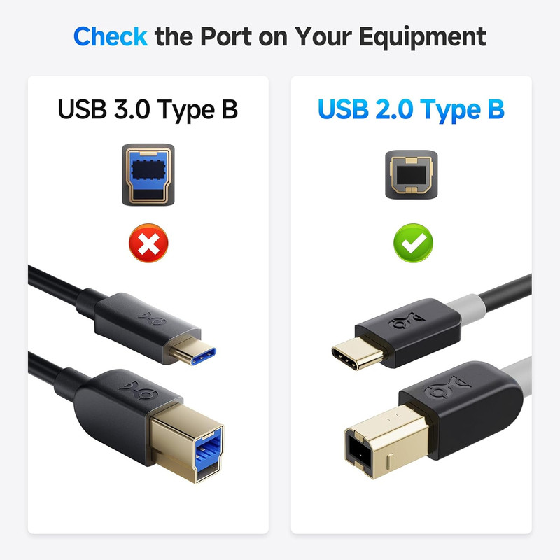 USB B to USB C Cable - 3.3Ft, USBC to USBB Cable, MIDI to USBC Cord, Compatible gallery