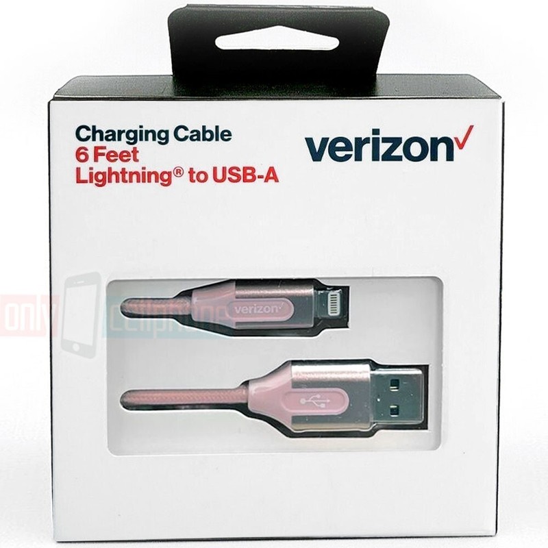 Verizon Pink Braided 6FT USB to 9-pin Charge Data Cable gallery