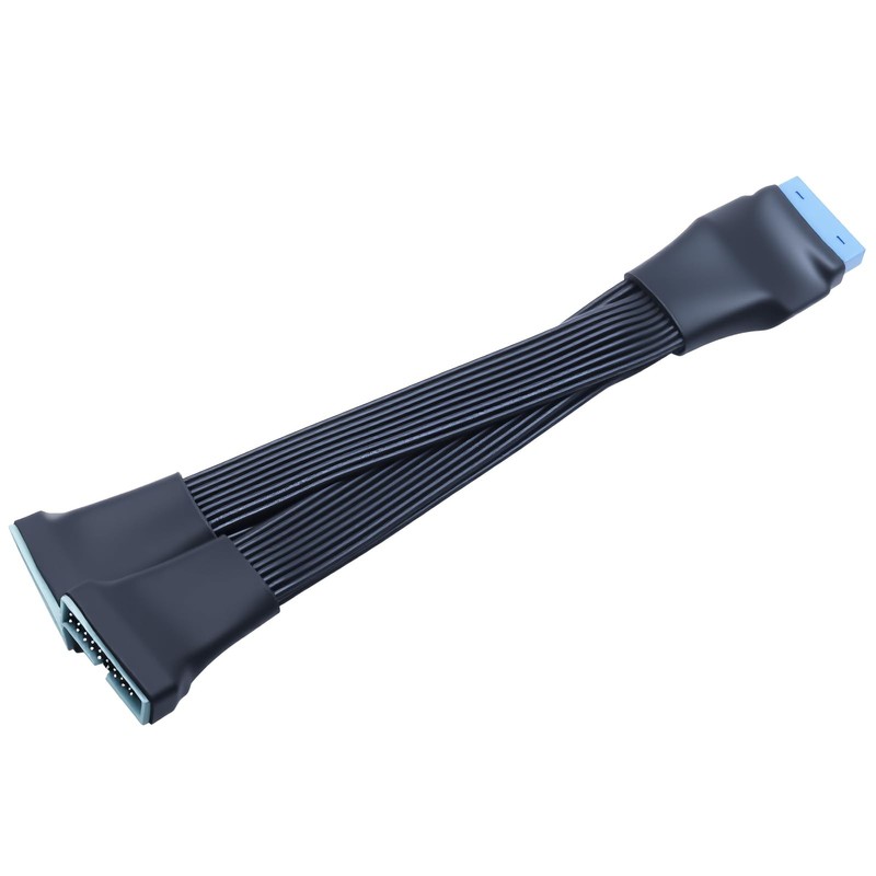 USB 3.0 Motherboard Header Splitter 19 Pin 1To2 Y Extension Cable PC gallery