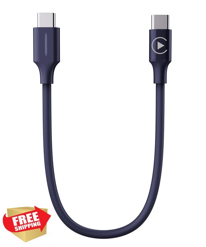 Rsizbahr 6" Black USB-C to USB-C Cable Motorcycle Headset