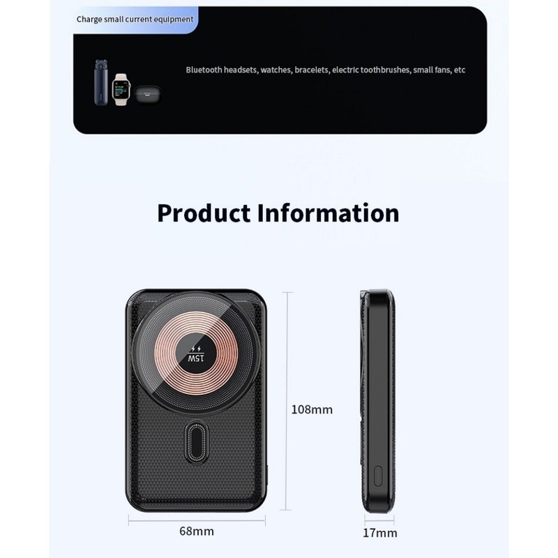 10000mAh Power Bank Magnetic Battery Pack Wireless Charger For iPhone Android gallery