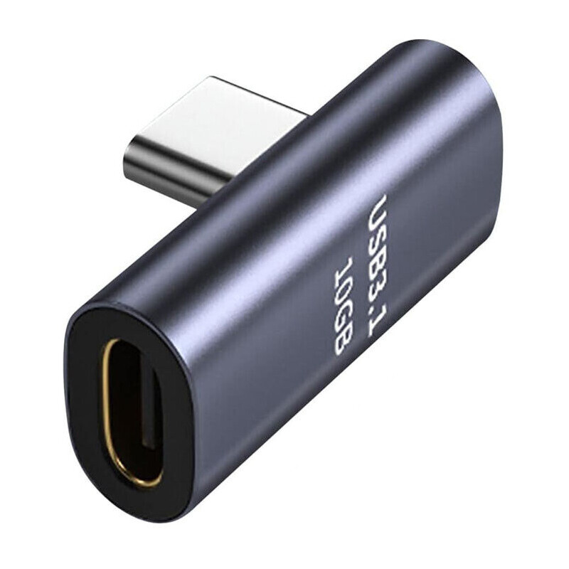 90 Degree USB-C Male to USB-C Female Adapter type C Right Angled Converter US