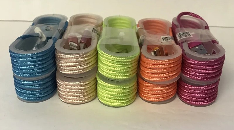 Nylon Braided Unicorn USB-C Standard Charging Cable 10 Pack