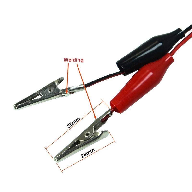 FILSHU 5.5x2.1mm DC Barrel Female to Dual Alligator Clips Cable gallery