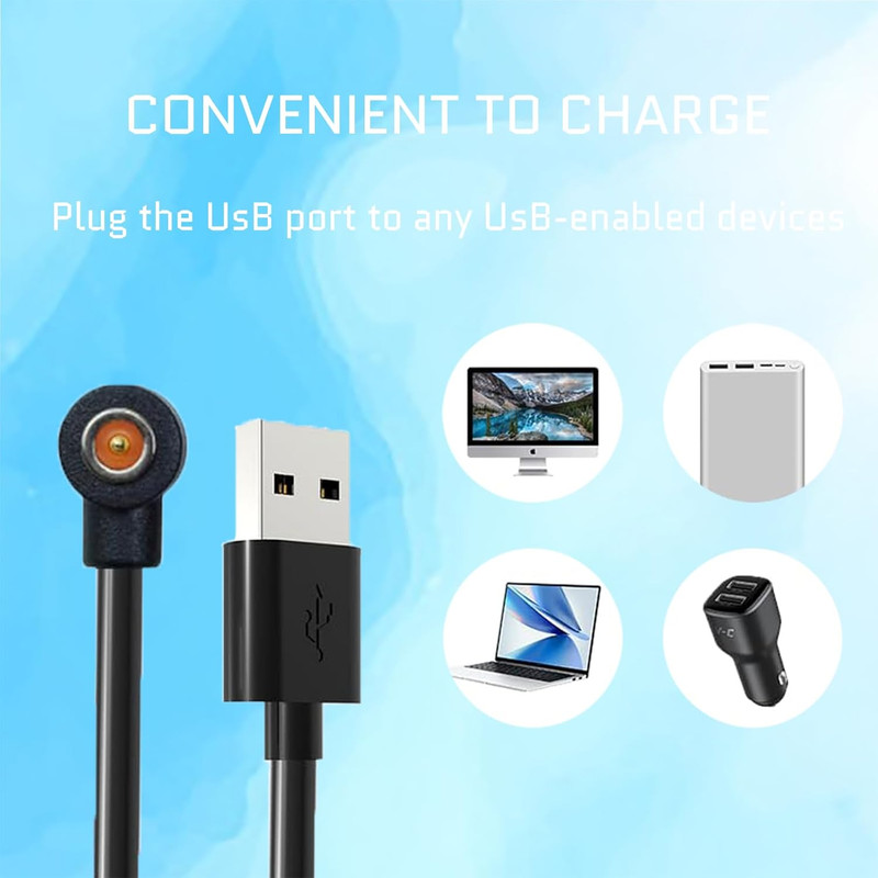 2 Pcs Magnetic Smart Ring Chargers Replacement Charger Cord for 4 Mm Suitable fo gallery