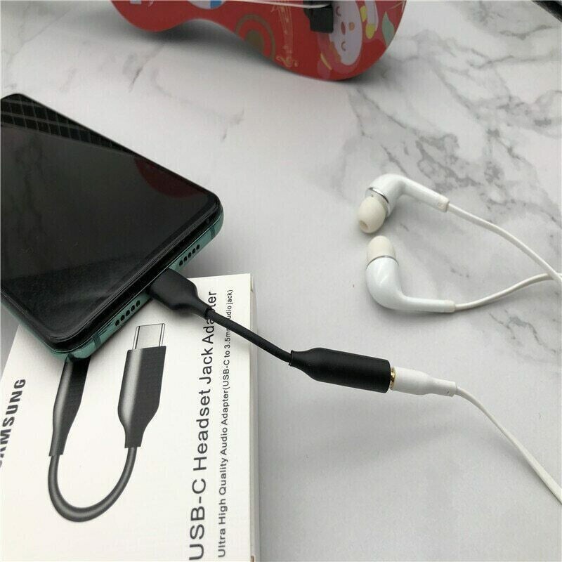 New Black Audio Aux Headphone USB Type C Headset Jack Adapter to 3.5mm gallery
