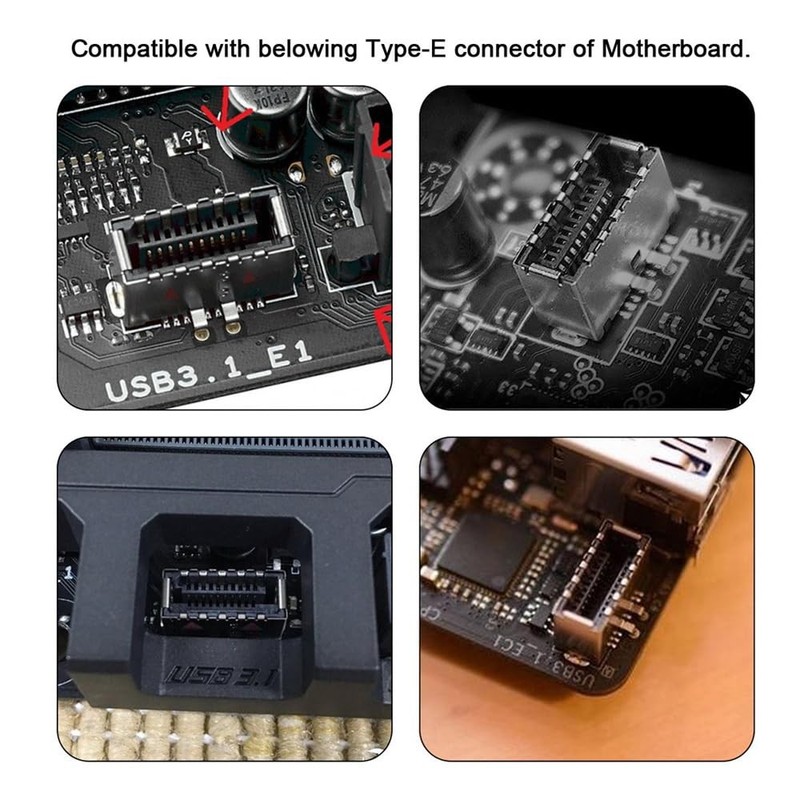 USB 3.1 Front Panel Header TypeE To USB 2.0 Male A Motherboard 9pin HUB gallery