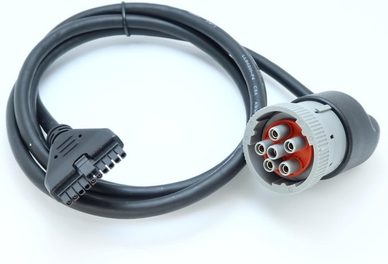 PT30 Device 6Pin J1708 Cable - Male-to-Female, 12V DC, 1m, Black gallery