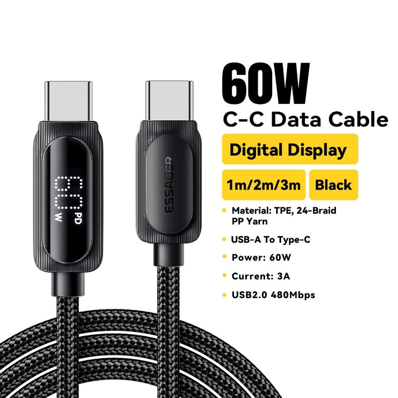100W USB-C to USB-C PD Fast Charging Cable 5A 3M for MacBook Samsung
