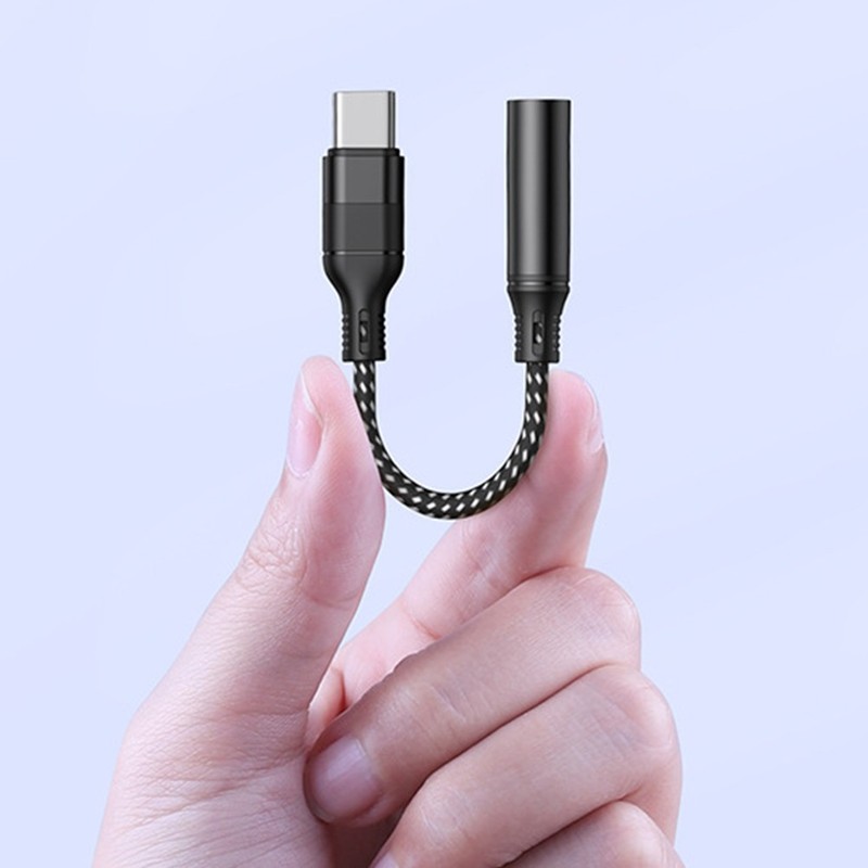 USB C Converter Headphone Adapter Black Compact and Portable for Phone Use gallery