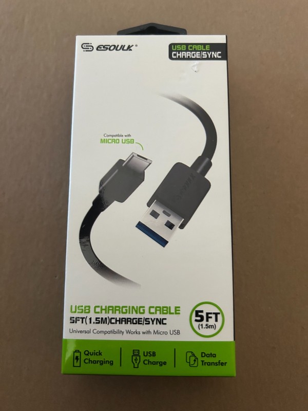 esoulk Micro USB Charging cable 5ft(1.5M) charge/sync