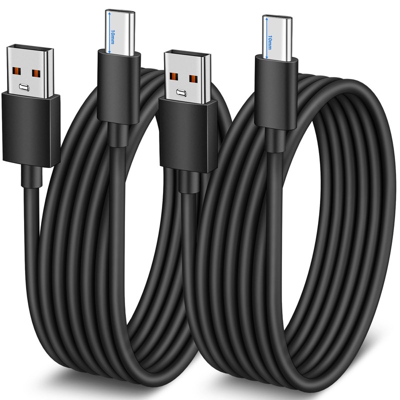 USB to USB C Cable 6FT,10mm Extended Tip Type C Fast Charger Cable Data Cord …