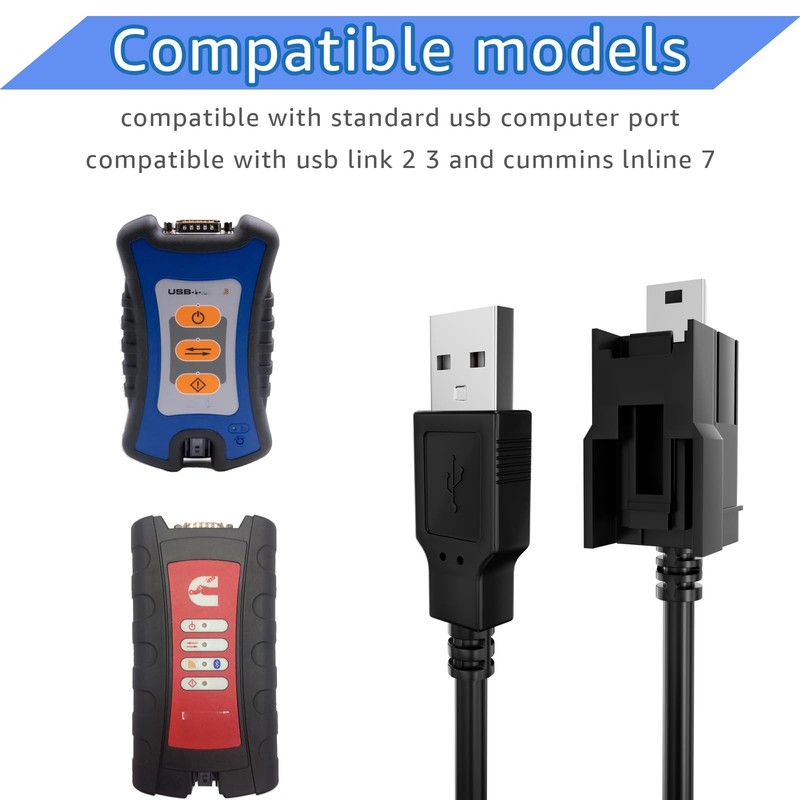 USB Replacement Cable 404032, Fits Nexiq USB Link 2, 3, Cummins Inline 7 gallery
