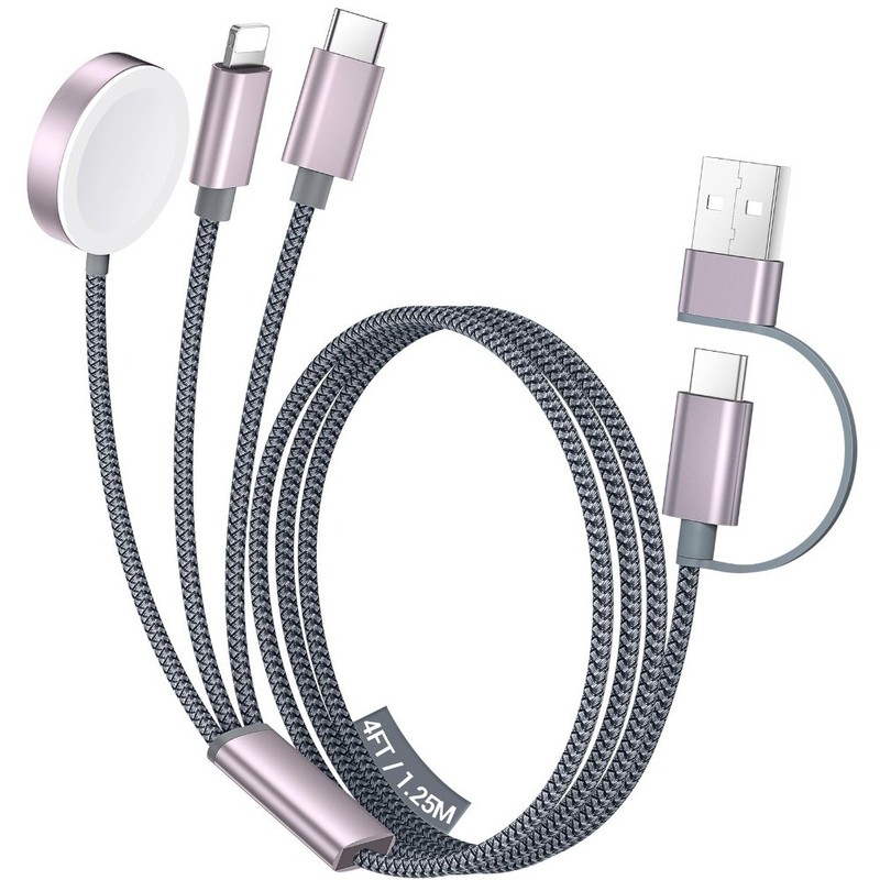 3 in 2 USB C Cable for Apple Watch Charger IPhone Charger Multi Charging Cable