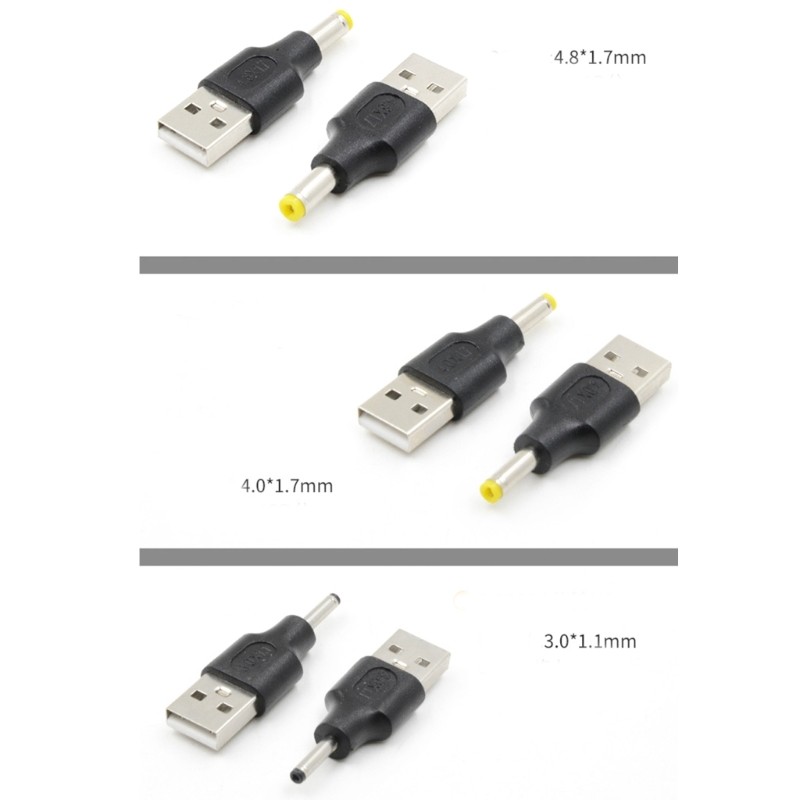 USB Converter Plug USB Male to DC 5V Male Adapter for 2.5/3.0/3.5/4.0/4.8/5.5mm gallery