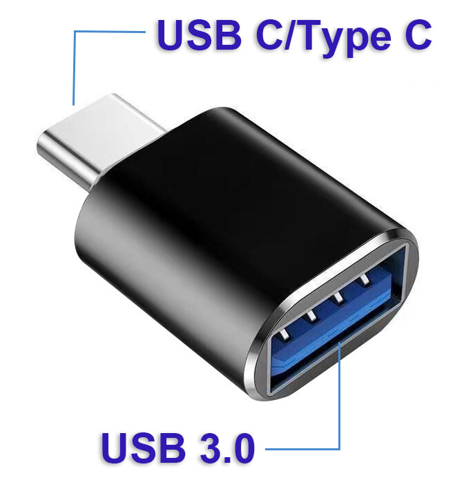 Lot 2 Mini USB C Type C Male to USB 3.0 Female OTG Adapter Universal gallery