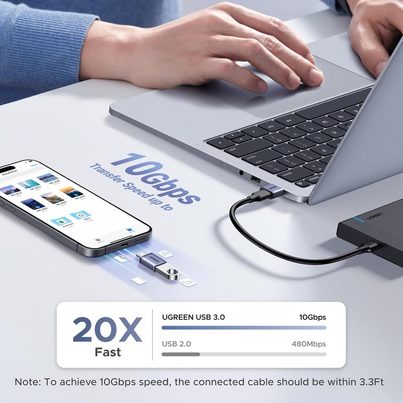 3-Pack USB C to USB Adapter Type C Thunderbolt 4 OTG Converter USB C Male to USB gallery