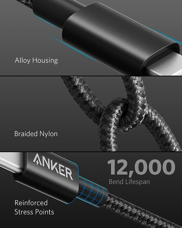 Anker Nylon USB-C to Lightning Fast Charging Cable MFi Certified for iPhone 13 gallery