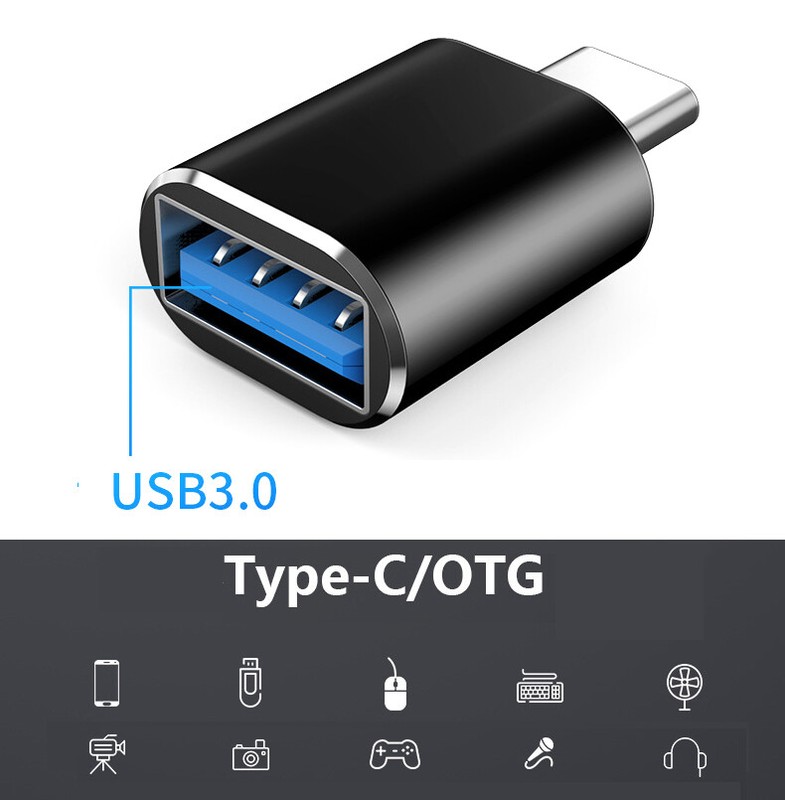 Lot 2 Mini USB C Type C Male For USB 3.1 Female OTG Adapter Fra gallery