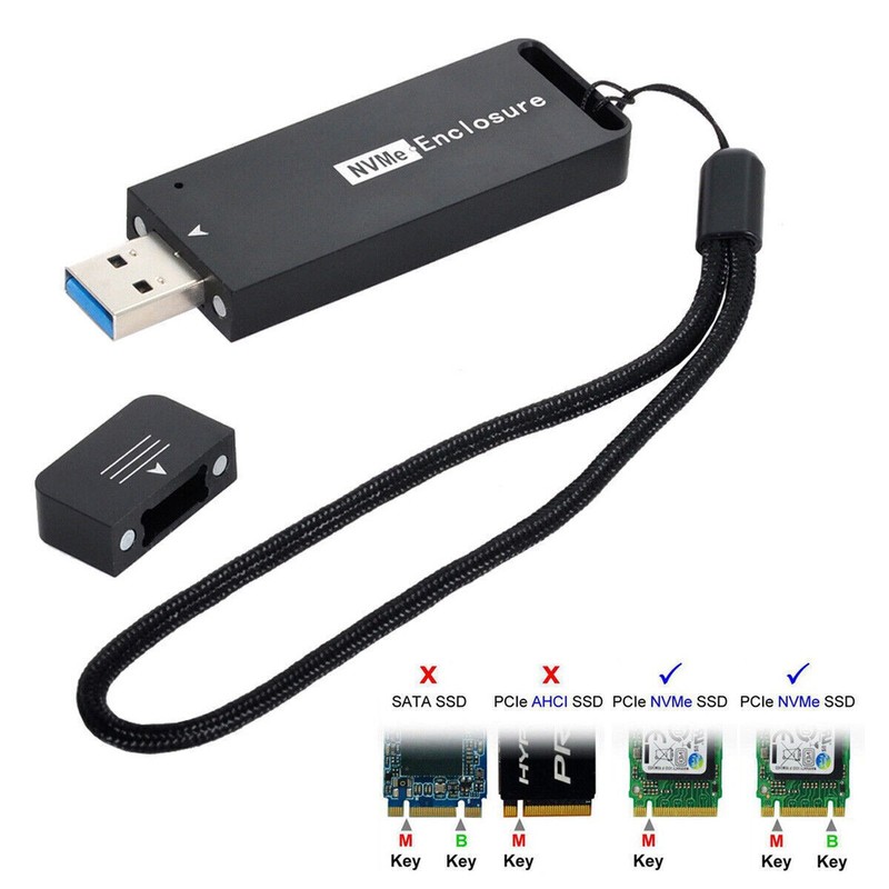 PCIE M.2 NVME Gen2 10Gbps USB SSD Enclosure USB 3.1 SSD Case NVME SSD External gallery