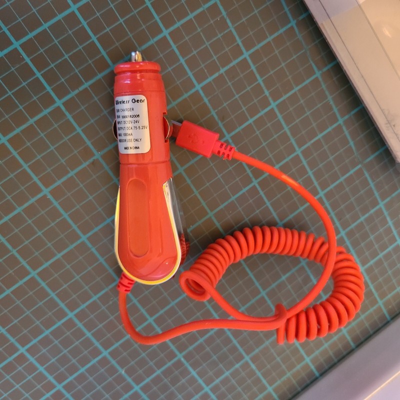 Wireless Gear Micro USB Car Charger For Use With Micro USB Devices Red gallery