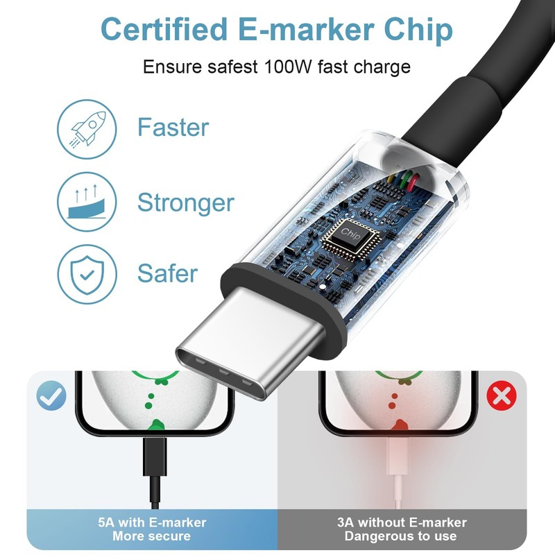 USB C Charger Cable 5FT MFi Certified for iPhone 17 16 15 - Fast Charging 5A gallery