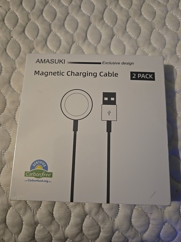 AMASUKI Magnetic Charging USB Cable 2 Pack/3.3Ft For Apple Watch Series 1-9