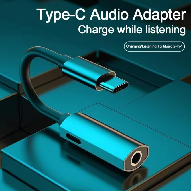 Type-C to 3.5mm Headphone Jack AUX Adapter and Charger For iPhone17 16 15 14 Lot gallery