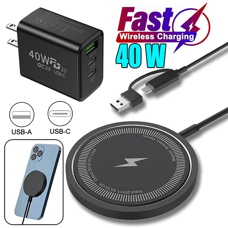 40W Magsafe Wireless Magnetic Fast Charger For Samsung S26 S25 S24 Ultra S23 FE gallery