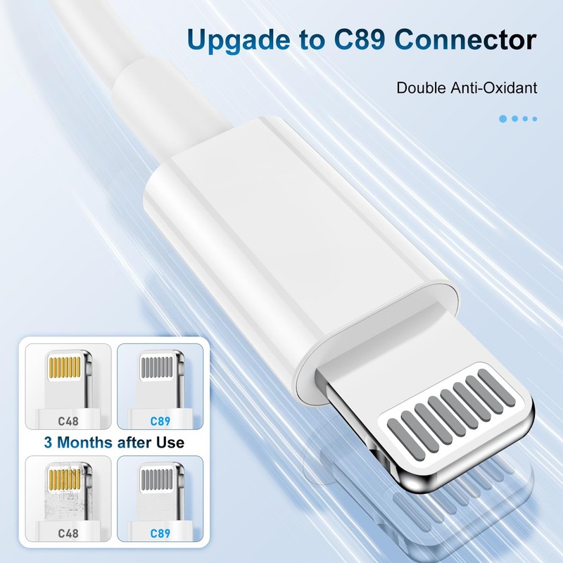 3 Pack Apple Lightning MFi Certified iPhone Charger Cable 6ft Apple to USB Cable gallery