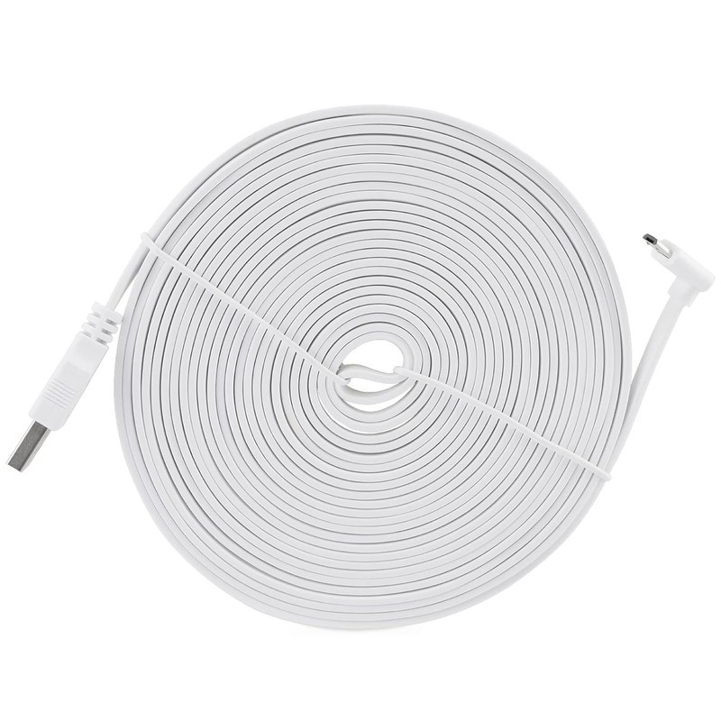 WYZE Cam Pan V3 20ft Micro USB Braided Power Cable with 90 Degree Connector gallery