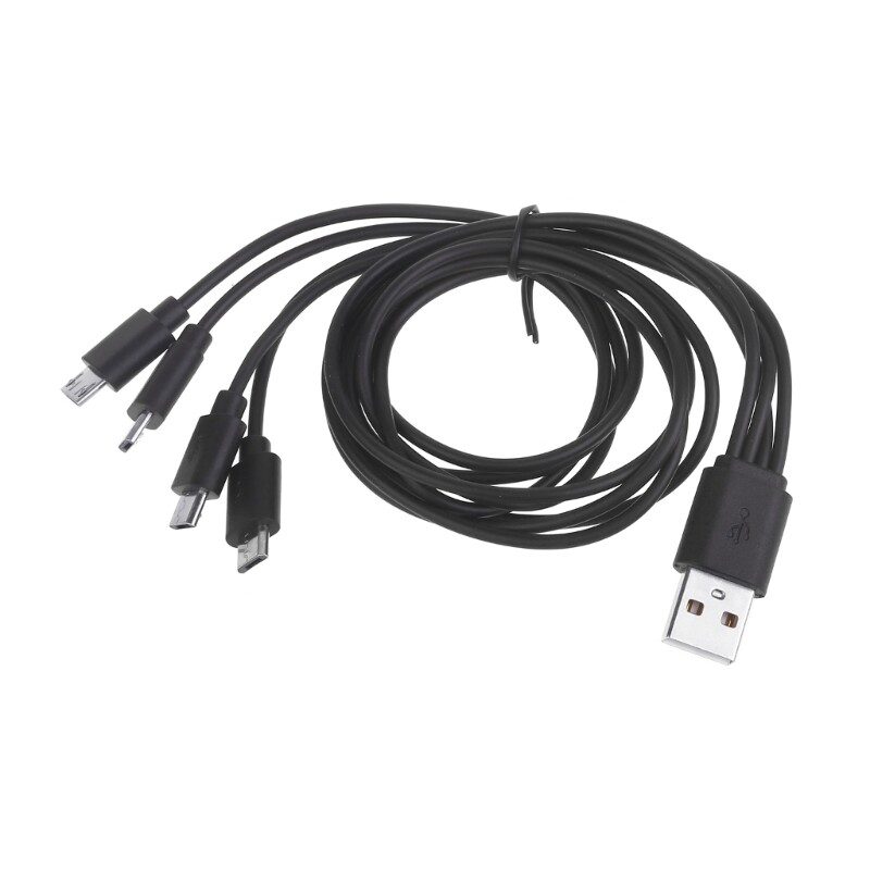 Micro USB Splitter Cable USB2.0 to MicroUSB Multi Charging Cord 4 in 1 MicroUSB