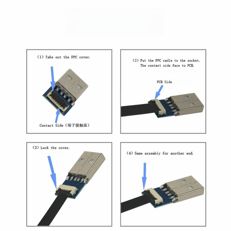 Type-C Micro Mini Flat Slim Standard USB With Board Connector Head USB Adapter gallery