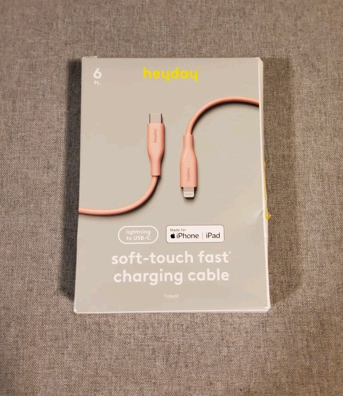 Heyday 6ft. Silicone Soft Touch Fast Charging Cable To USB-C, NEW